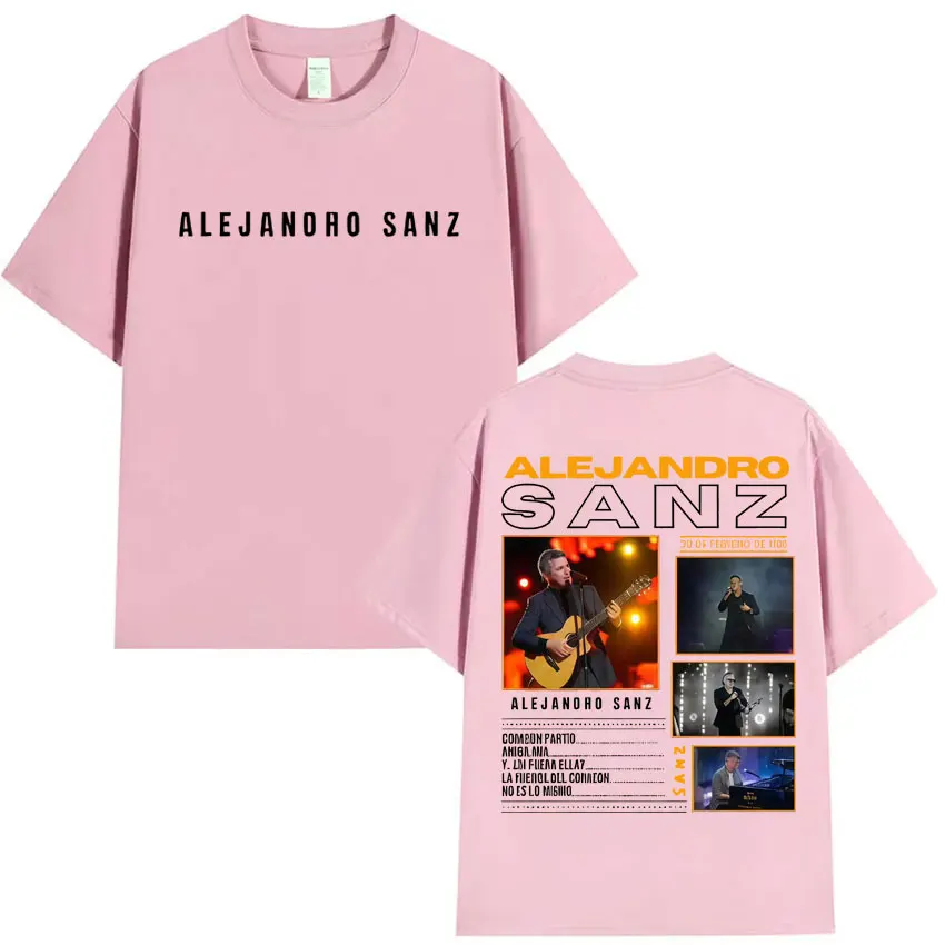 المغني أليخاندرو سانز الجرافيك موضة Tshrit الصيف Harajuku تي شيرت القوطية الرجال القطن تي شيرت عادية المتضخم تيز المشجعين هدية