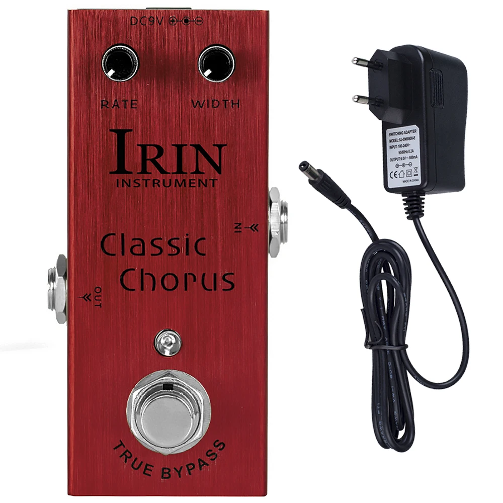 

IRIN AN-09 Classic Chorus Guitar Effect Pedal Crisp & Transparent Chorus Full Bodied Sounds True Bypass Pedal With 9V Adapter