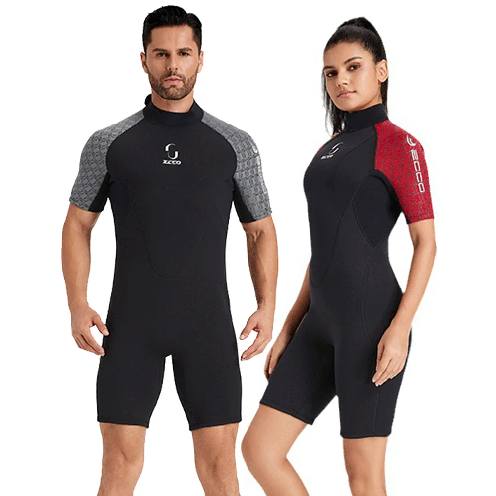 3mm Wetsuit For Men Women Premium Neoprene Wetsuit Surf Short Sleeve Kitesurf Roupa De Mergulho One-Piece Scuba Diving Suit