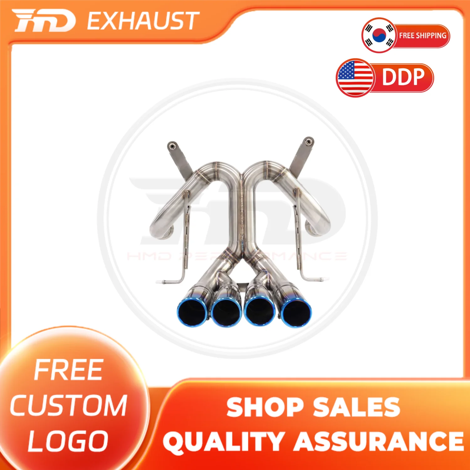 

HMD Hot sale Stainless steel Exhaust Catback for Lamborghini Aventador LP700-4 6.5 V12 2016-2021 without Valve Muffler