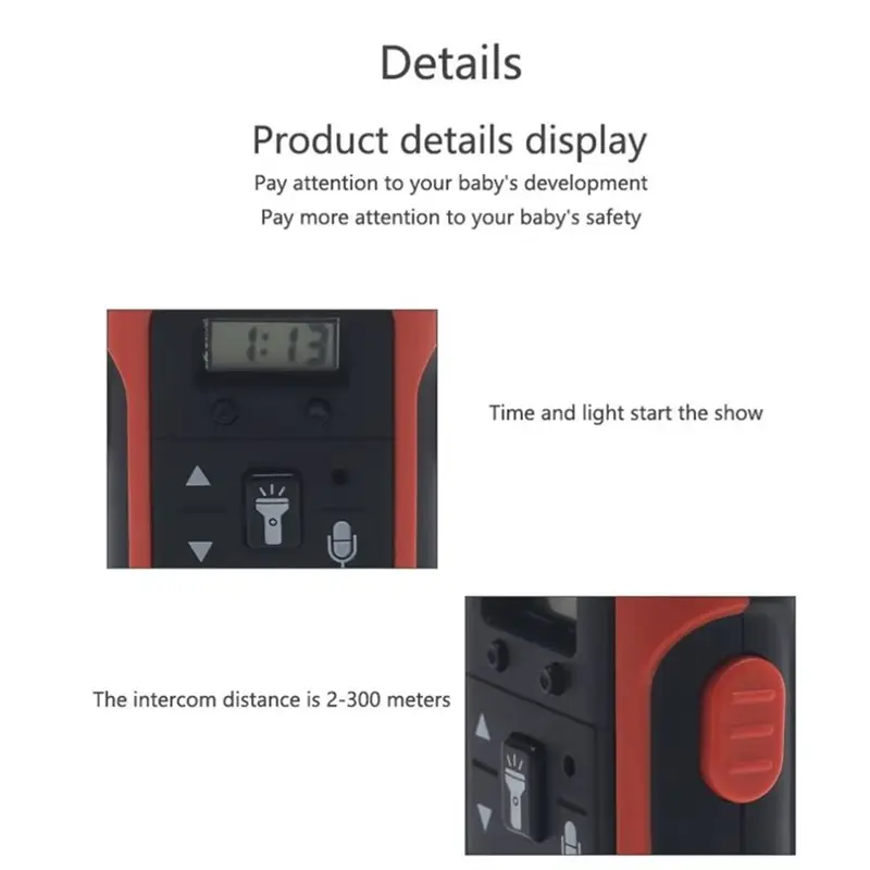 MACH-Kids Walkie Talkies Mini 80-100M Electronic Radio Voice Intercom Interphone Outdoor LCD Display Child Walkie Talkies To