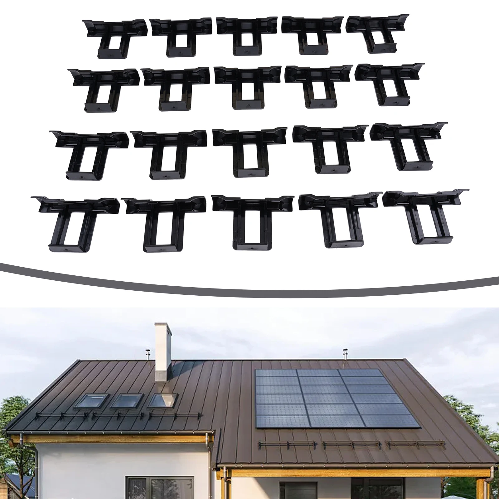 20Pcs Solar Panel Water Drainage Clips 30/35/40mm PV Modules Cleaning Clips For Water Drain Electrical Equipment Supplies Tool