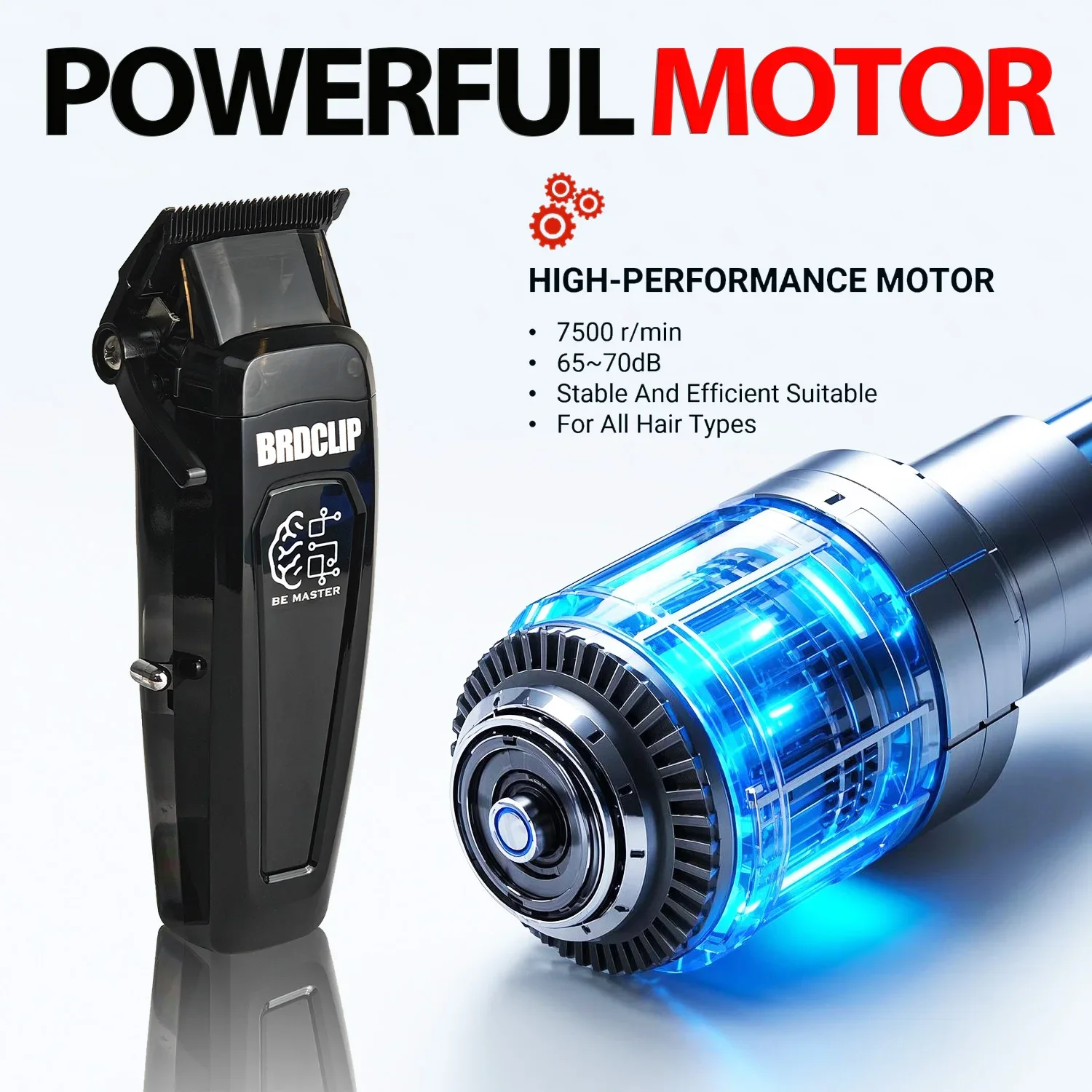 Professional BRDCLIP 106 617 8008 Zinc Alloy Body DLC Blade Oil Head Electric Cordless Clipper Men's Hair Clipper Trimmer Shaver