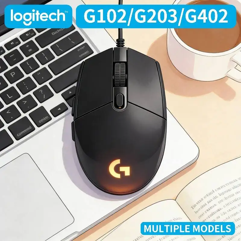 

Logitech G102 G203 G402 RGB Wired Gaming Mouse Plug and Play Fast Response for Home Esports and Casual Gaming