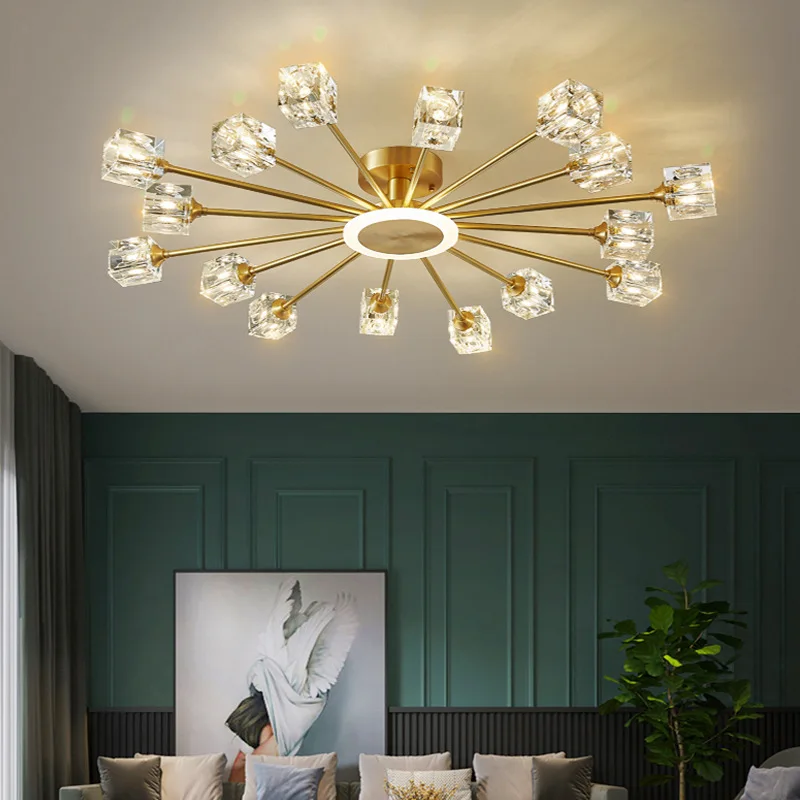 

All copper fashion led ceiling light for living roommaster bedroom dining room lamp