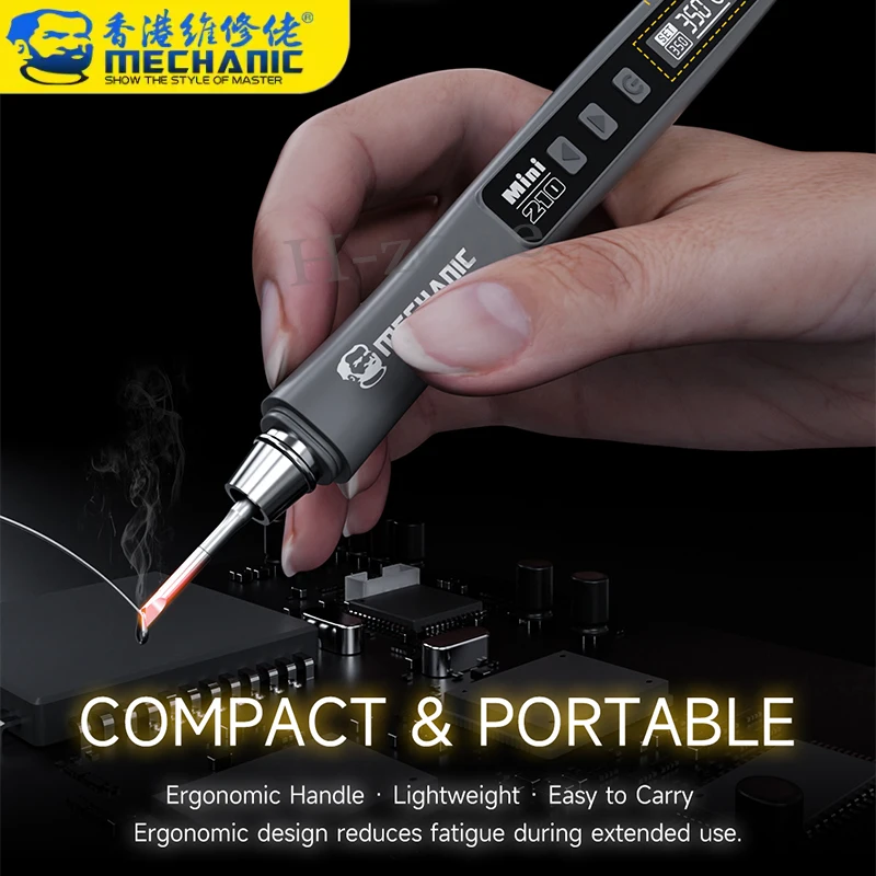 ميكانيكي Mini210 40 واط الذكية سبيكة لحام درجة حرارة ثابتة لحام القلم كهربائي المحمولة عالية الطاقة إصلاح أداة لحام