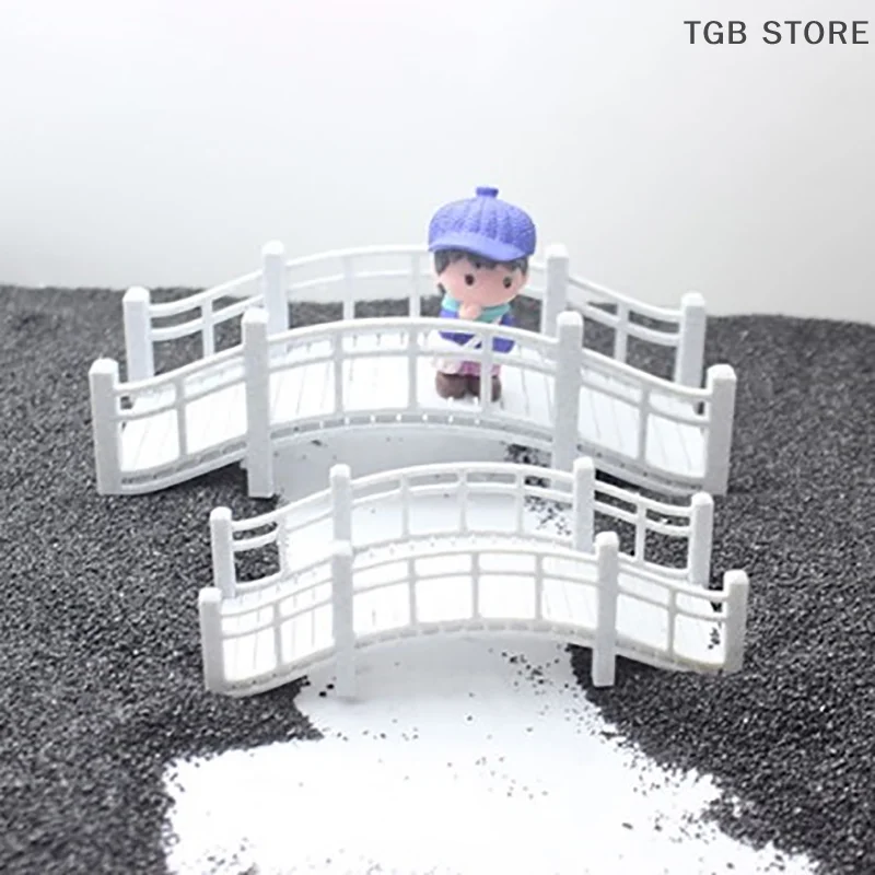 1PC Kleine Brücke Figur Fee Garten Bonsai Steingarten Lanscaping DIY Terrarium Ornamente Miniatur Für Raum Dekoration