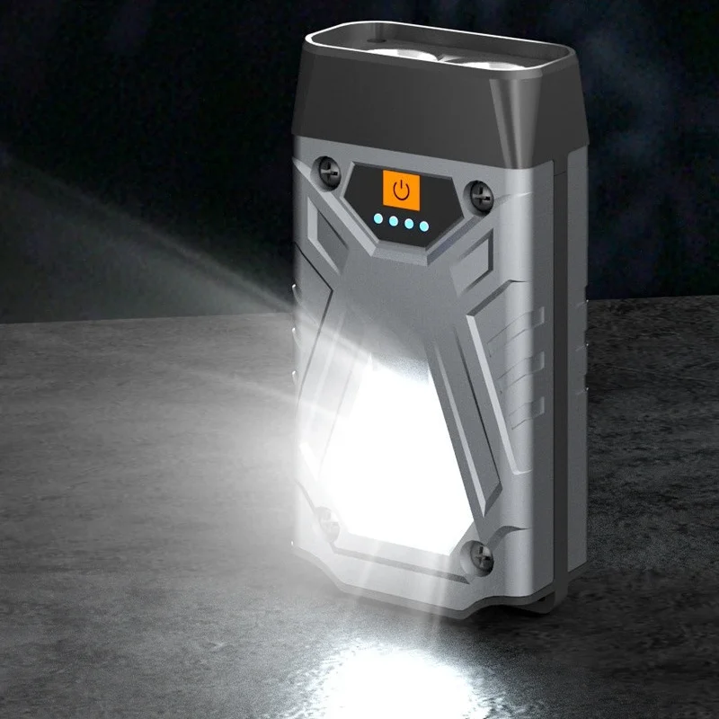 

Многофункциональный фонарик для уличного кемпинга, палатки, USB-зарядка, работа, дом, двойной переключатель, аварийный фонарик