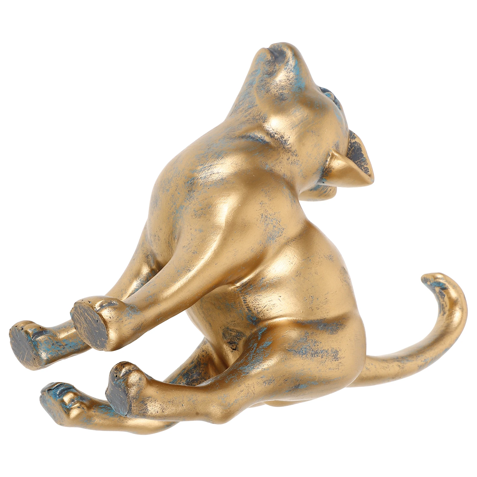 

Adorable Resin Cat Statue Lifelike Garden Decor Outdoor Indoor Figurine Creative Sculpture Desktop Courtyard Party Decoration