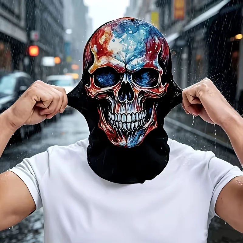 Customization 2pcs Set - Halloween Premium Colored Skull Masks, 2 Styles Of Alternative And Playful Costume Headpieces, Party Ph