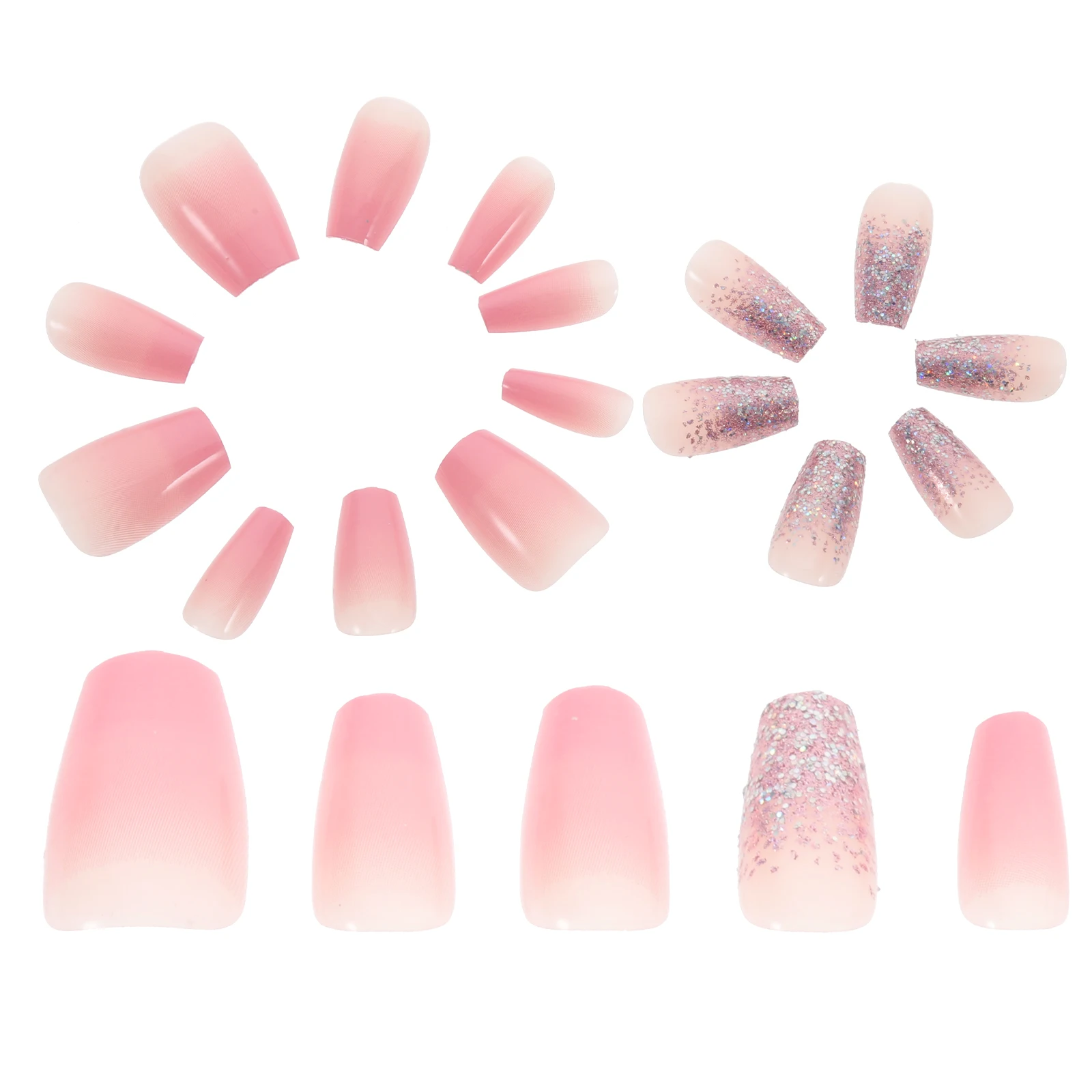 Kit de faux ongles à pression pour femmes, 24 pièces, pour bricolage, Nail Art, léger, confortable, pour Festival de vacances