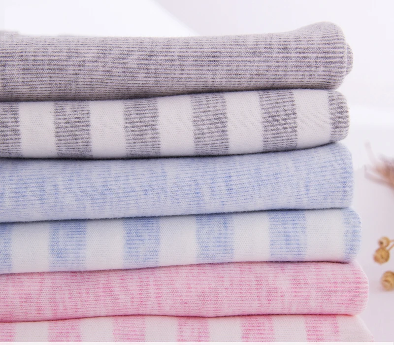Knitted Fabric Colourful Cotton wool Jersey Vest Fabric For baby  Cloth 50*185cm