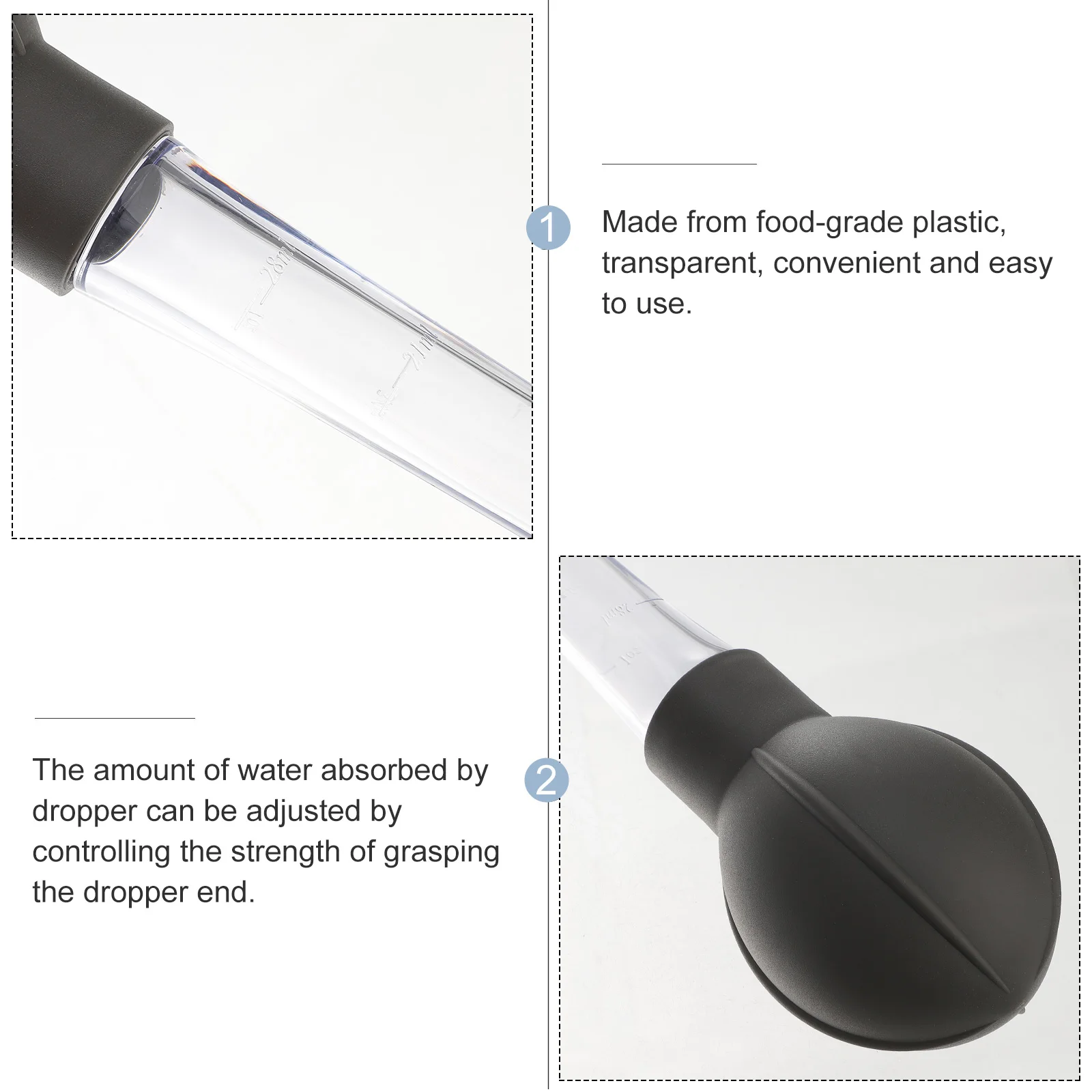 

2 Pcs Used Test Tube Measuring Tool Squeeze Transfer Pipettes with Measurements