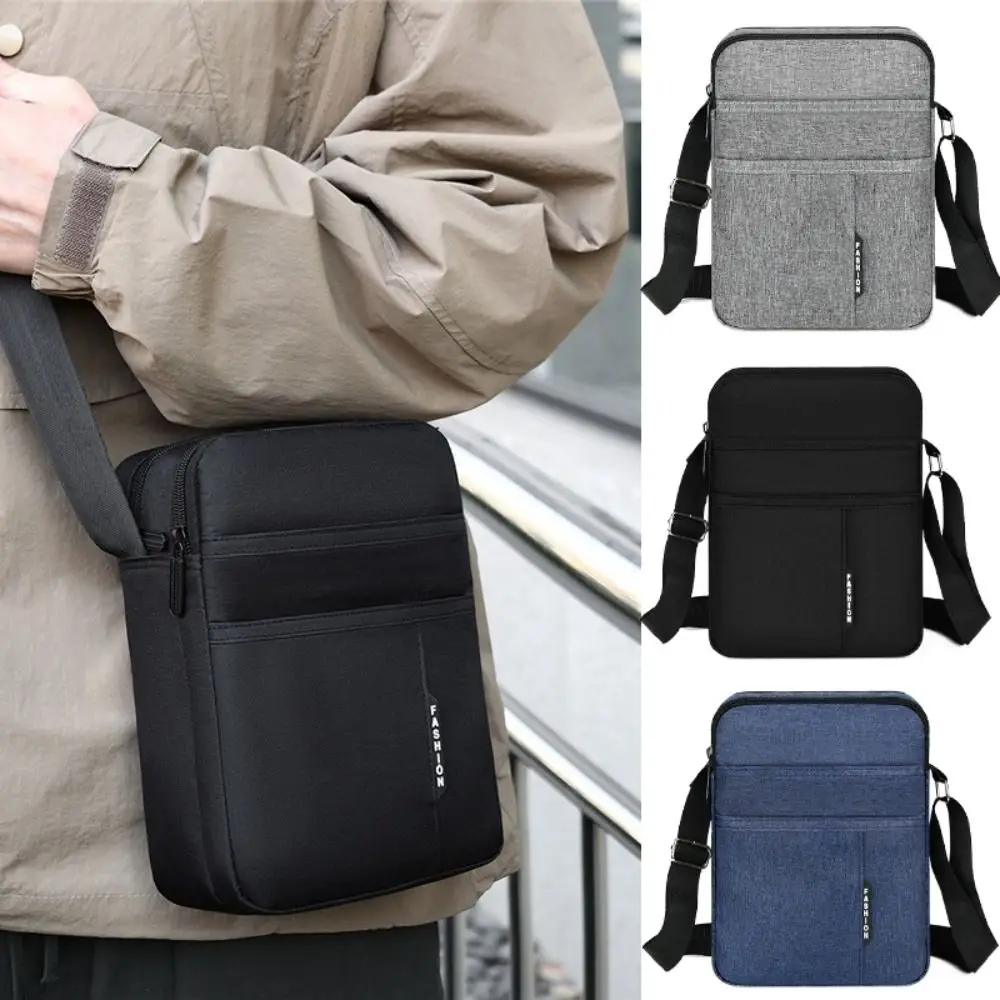 Nieuwe Oxford Doek Heren Crossbody Tas Grote Capaciteit Multi-Layer Schoudertas Rits Waterdichte Business Man Messenger Bag