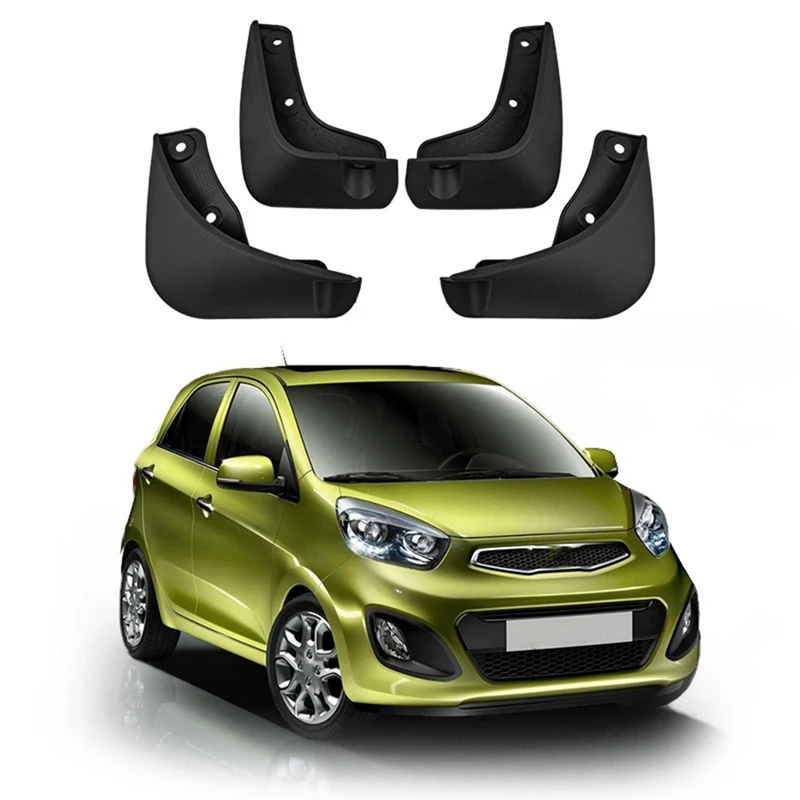 4Pcs Car Mud Flaps For Kia Picanto 2011-2018 Mudguards Fender Mud Guard Flap Splash Flaps Accessories