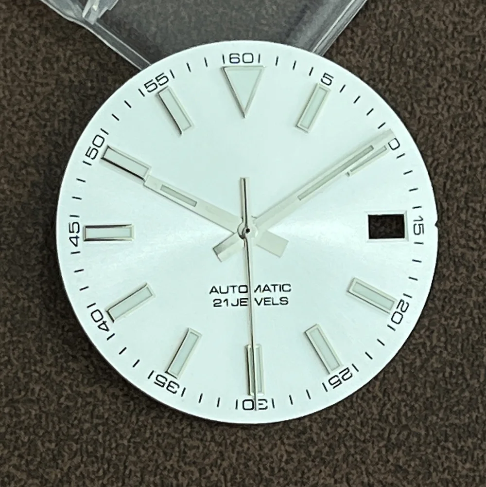 29 мм, подходит для наручных часов с механизмом NH35, зеленый светящийся циферблат, аксессуары черного, белого, синего и золотого циферблата и окошечка даты.