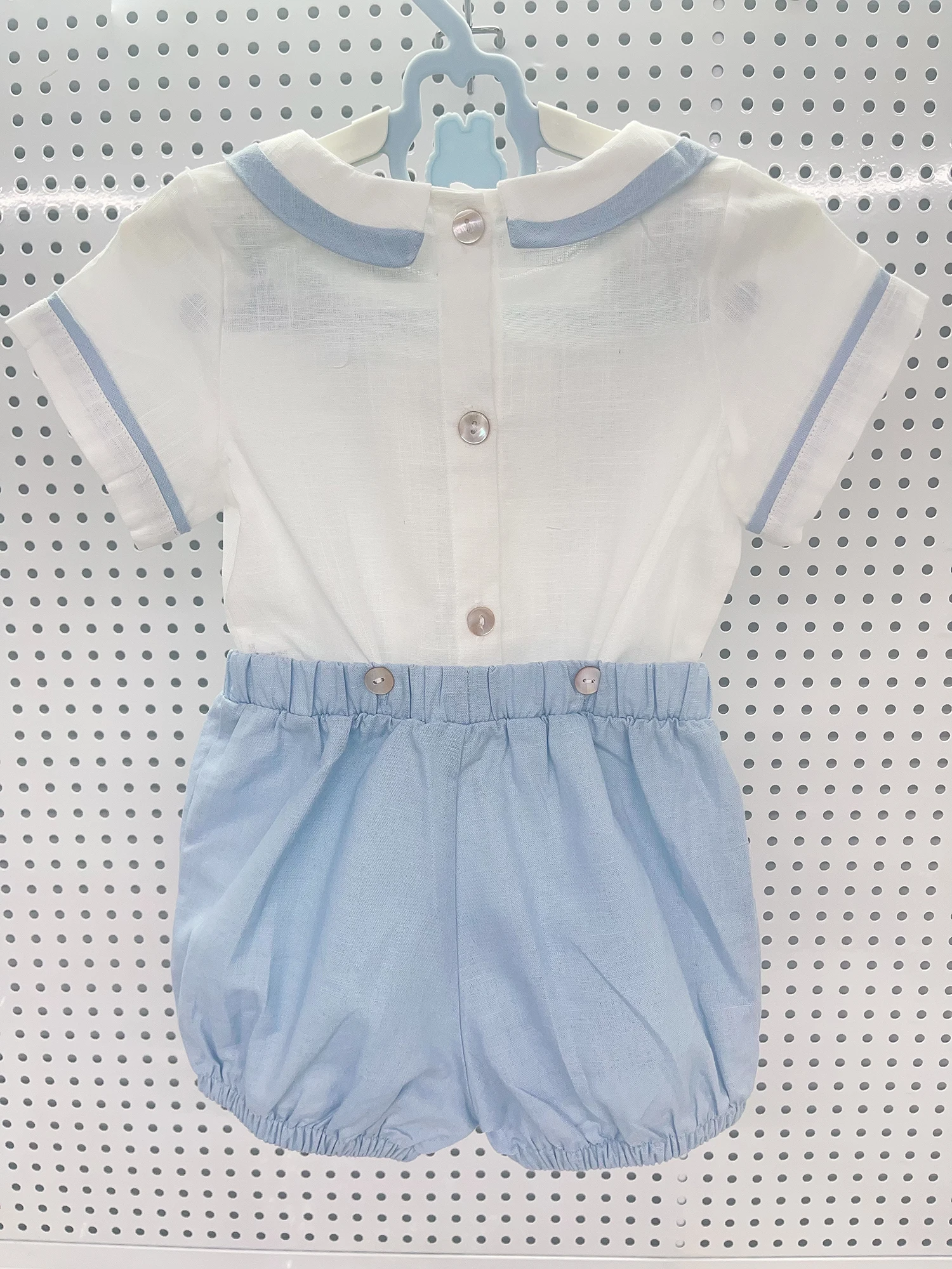 Boys Summer Baby Cotton and Linen Set Infant and Toddler Casual School Suit Short-sleeved Breathable Set Light and Breathable