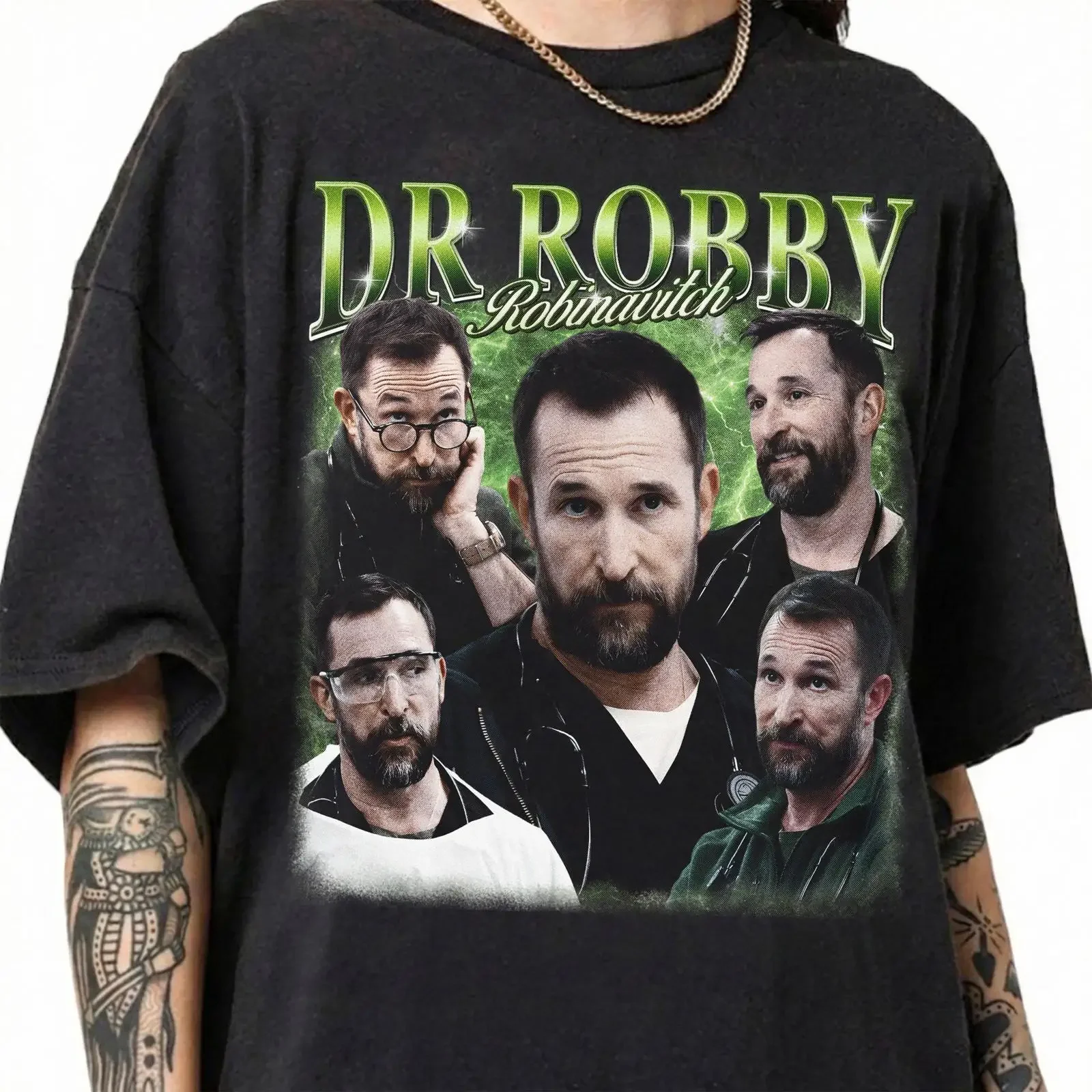 Vintage Dr. Robby Robinavitch Bootleg T-Shirt, Retro Grey's Anatomy Noah Mills, lässiges TV-Fan-Geschenk, Vintage, gewaschene Grafik