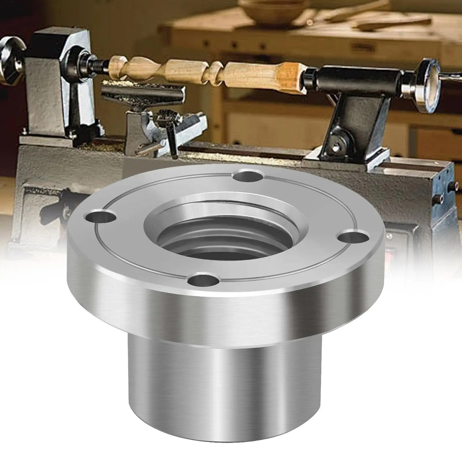 Woodworking Lathe Faceplate Steel Chuck Plate for Bowl Turning with Mounting Holes Power Tool Equipment Accessory