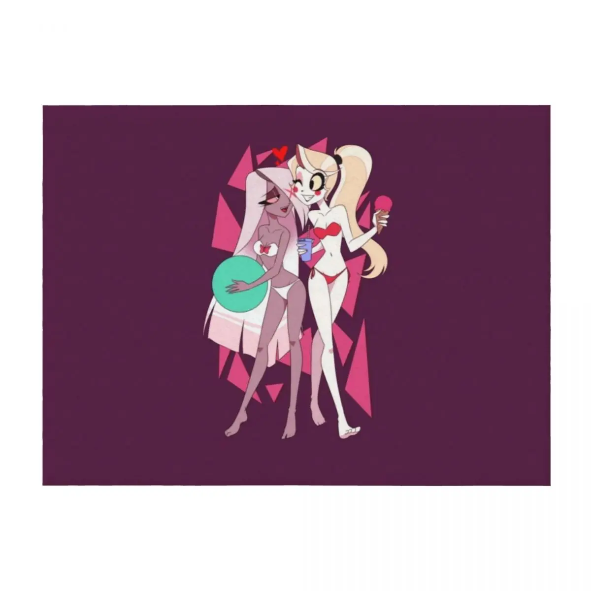 

Charlie and Vaggie Bikini Throw Blanket Hairy for sofa Bed linens Tourist Blankets