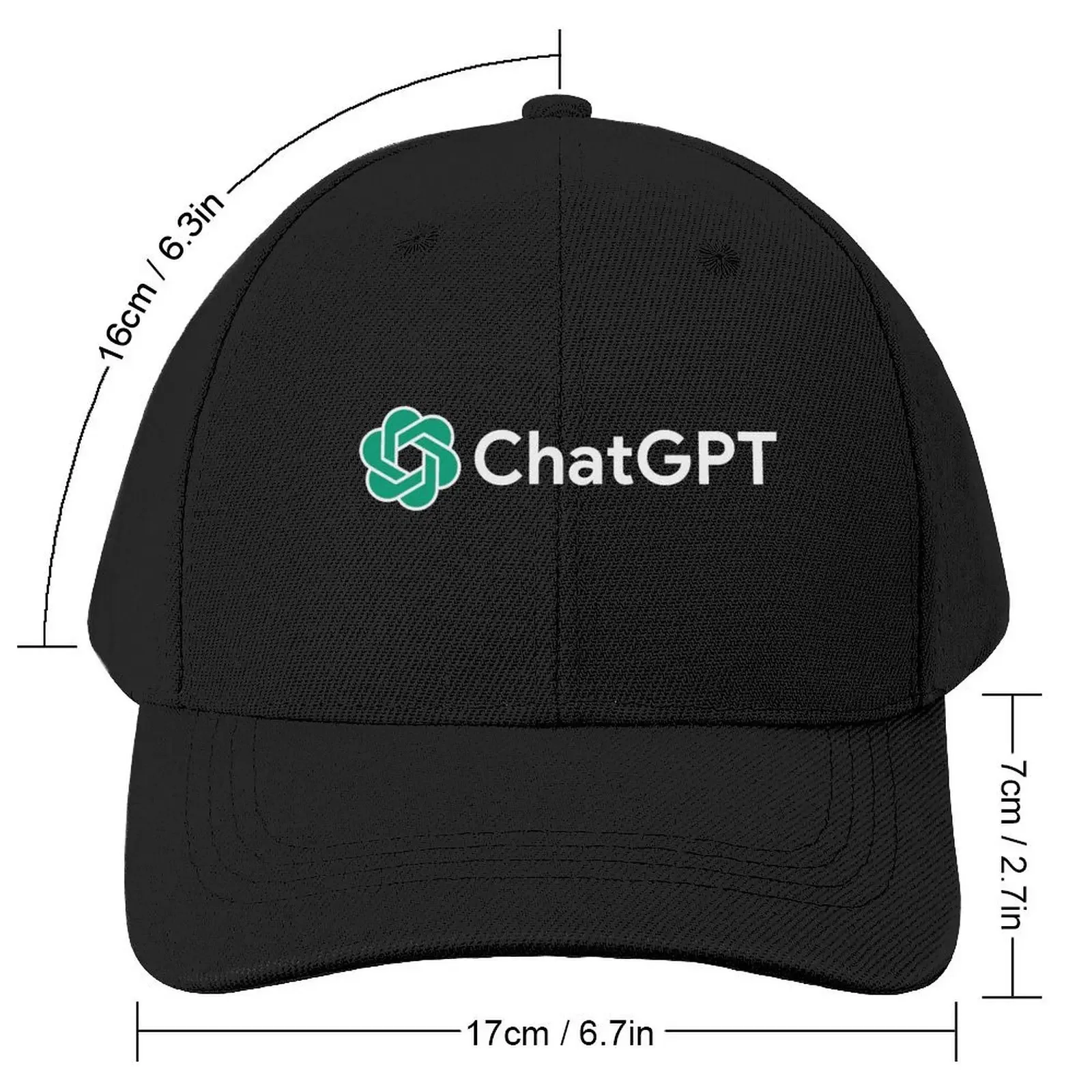 ChatGPT Logo Baseball Cap Rugby Wild Ball Hat Men's Baseball Women's