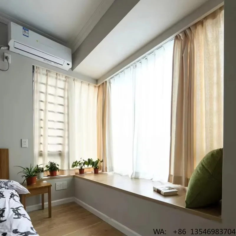 

Modern Minimalist Swing Style Bay Window for Bedroom Bathroom Aluminum Alloy Frame Tempered Space-Saving Brightening Design