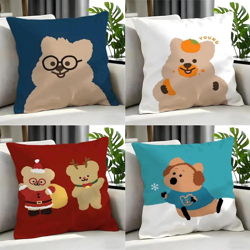 animal Quokka Cushion Cover Cushion Cover Set 4Pcs 50x50 45x45 40x40 Pillowcase Decorative Sofa Home Decor