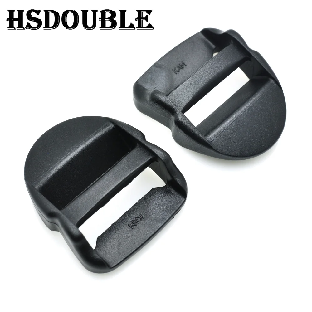 10 Pcs/Pack Ladder Lock Slider Plastic Buckles Backpack Straps Black Webbing 15-38mm