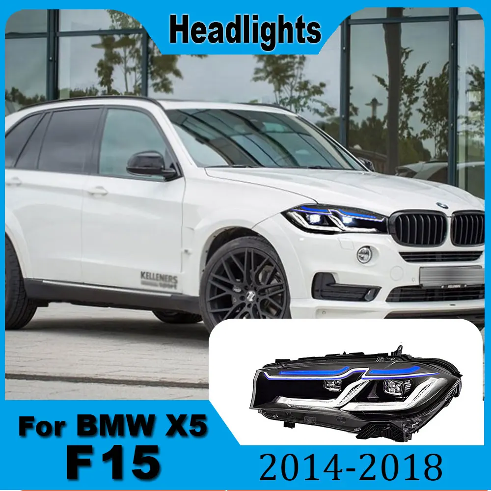 BMW F15 Headlights for X5 2014-2018 LED Headlights Assembly Automotive Styling Headlights DRL Signal Projector Lens Accessories