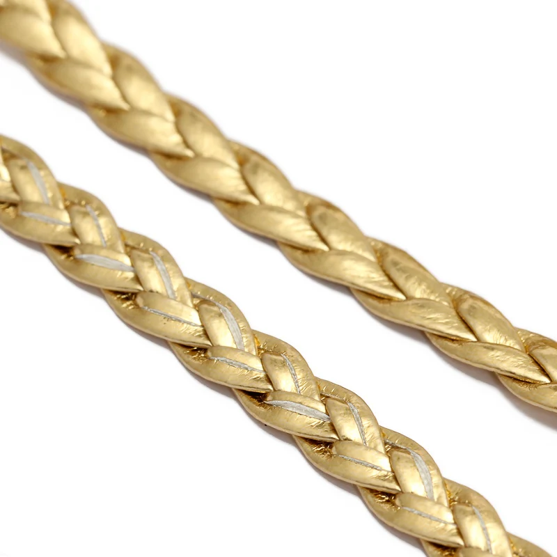 5meter 4/6/7mm Black/gold/silver Flat Braided PU Leather Bracelet Findings Jewelry Cord String Rope DIY Necklace Bracelet Making