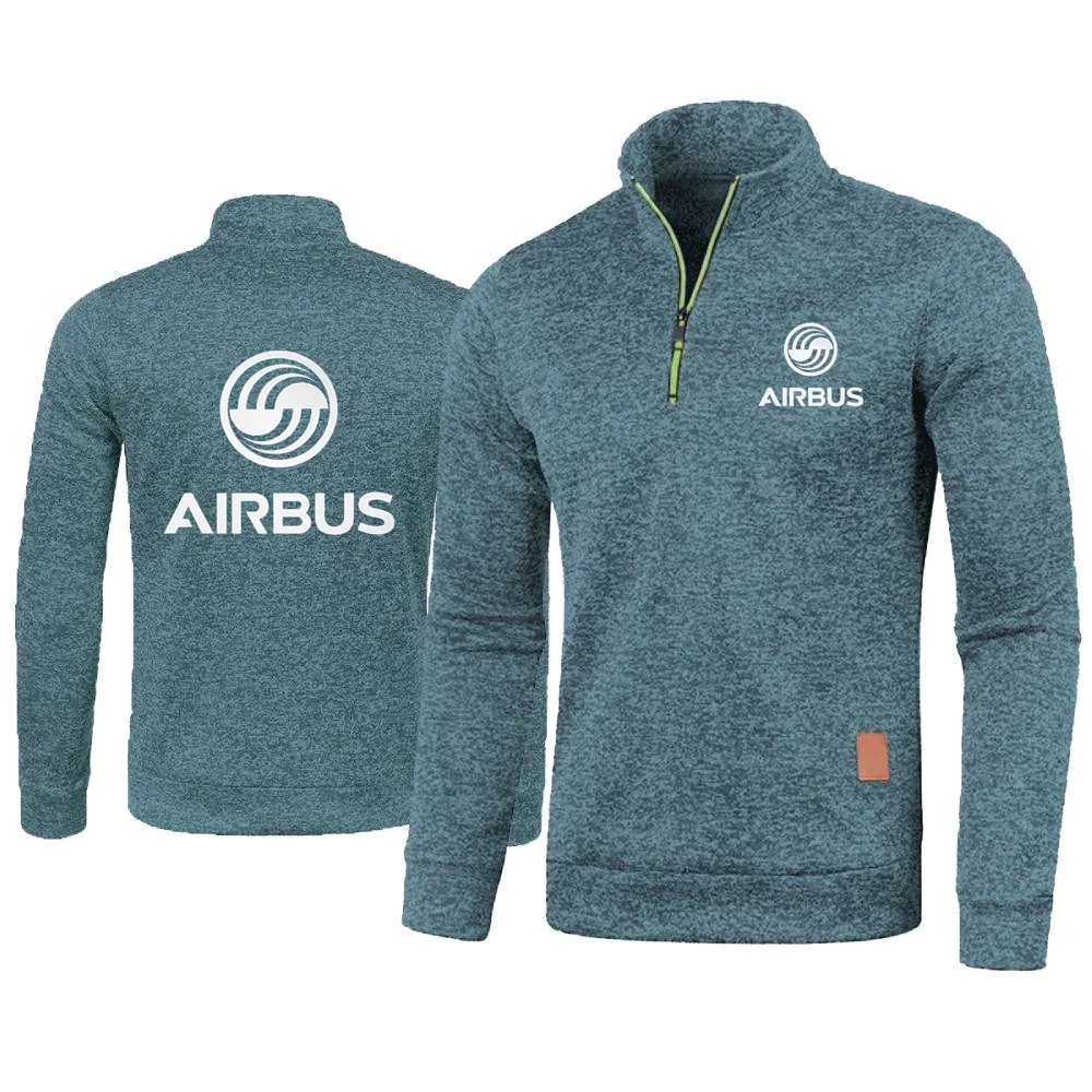 Nueva abrigo juvenil, suéter para hombre, jersey de lana con media cremallera para hombre, Sudadera con capucha AIRBUS AVIATION Flight Airbusfan