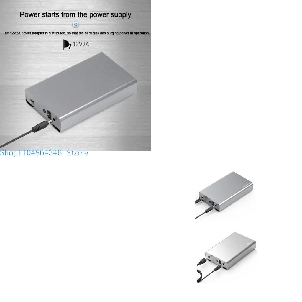 

5asd Blueendless 3.5'' Hard Disk Enclosure Desktop Usb3.0/Type-C HDD Storage Box