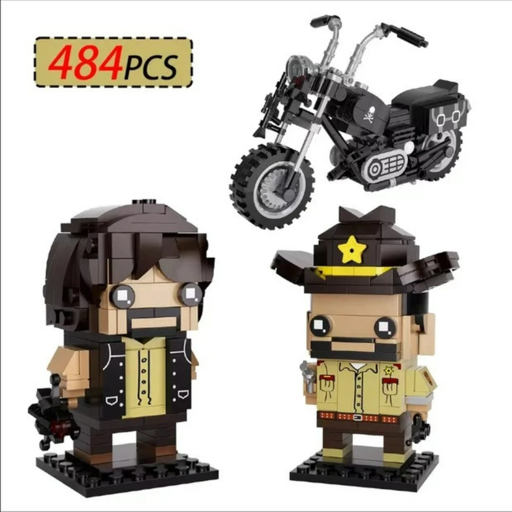 

MOC 484PCS Ricks and Das Building Blocks Set Walkes Deaded Figures Bricks Desktop Decoration Puzzle DIY Kids Toys Birthday Gifts