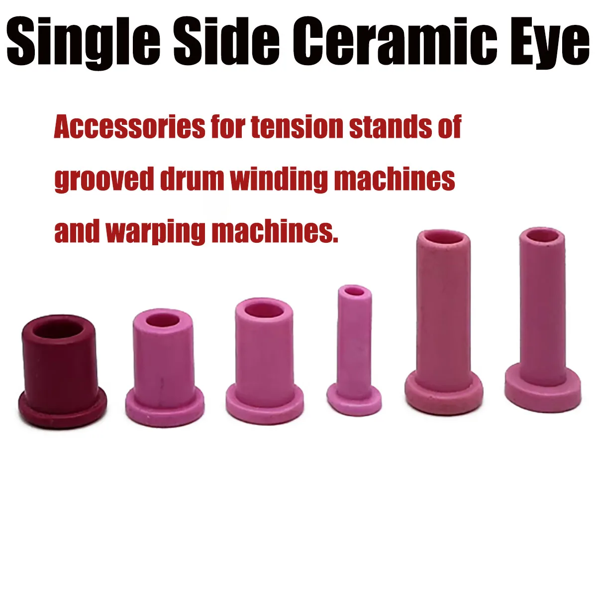 

100pcs Wear-Resistant Textile Ceramic Eyelets, Smooth Yarn Guides for Loom Machines, Industrial Grade Threading Accessories
