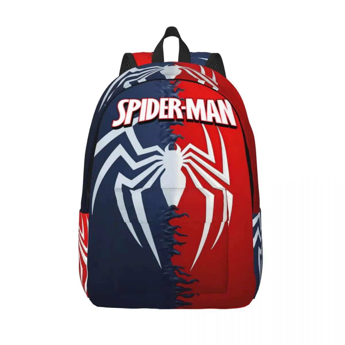 Dual-Use Logo Knapsack Outdoor Zipper Closure Marvel Spider Man Boys Bookbag Back To School Gift