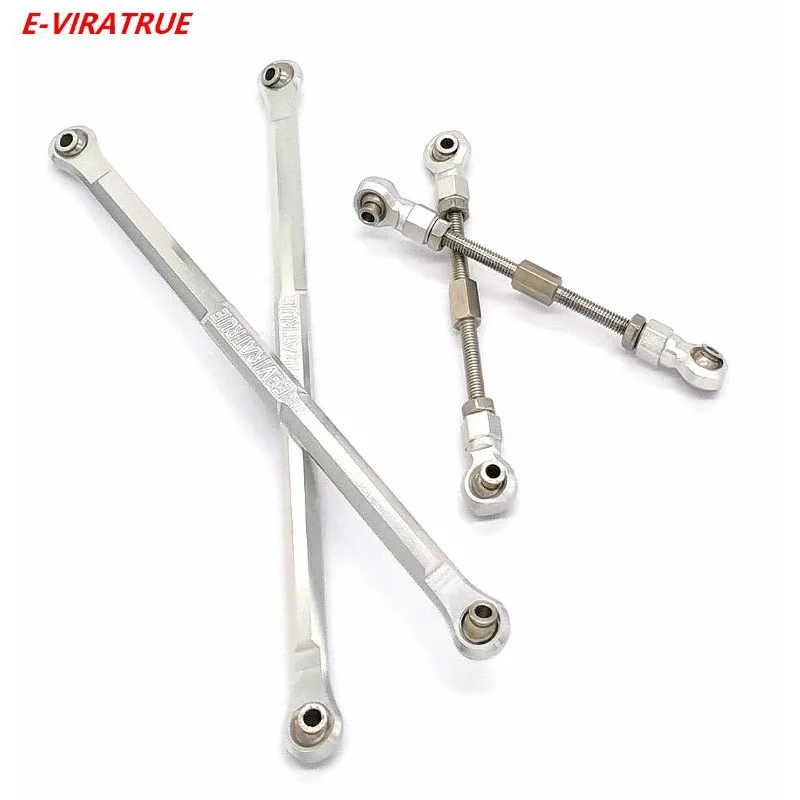 

E-VIRATRUE Losi Baja Rey 1.0&2.0 1/10 7075 Aluminum Front Steering Link Rod&Rear Link Rod 4pcs