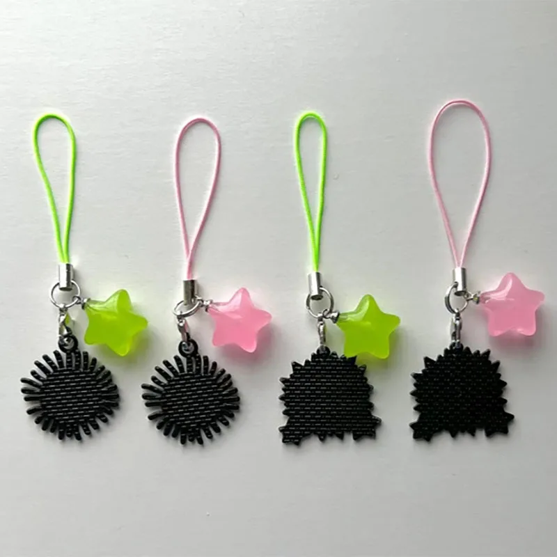 Soot Sprite Star Charm 휴대폰 스트랩, 카와이 휴대폰 액세서리, 매력 선물, Y2K