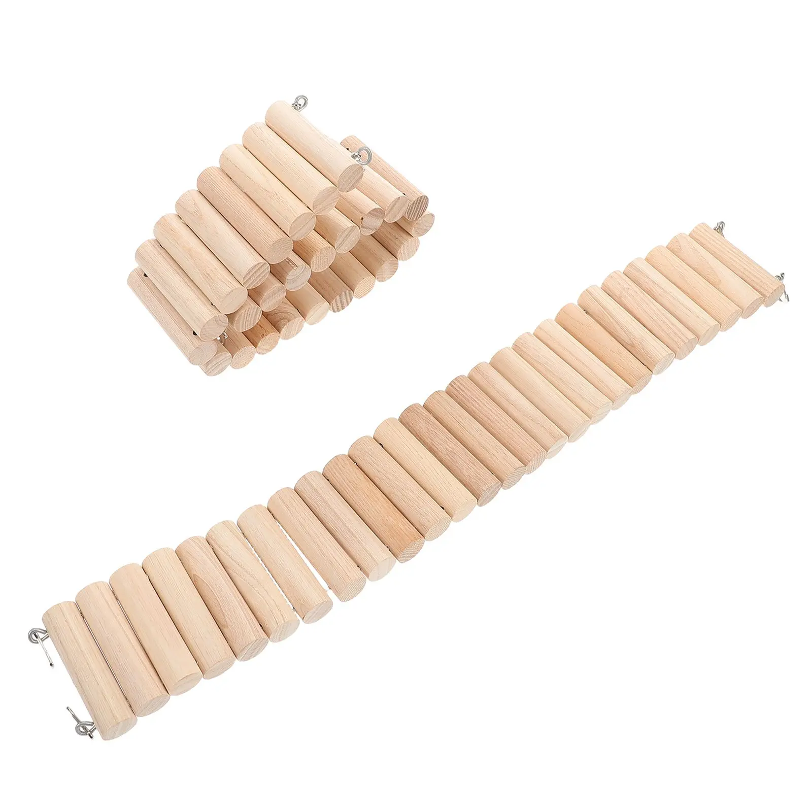 2 Pcs Ladder Bridge Toys Wooden Climbing Rat for Pet Rats Hamster Enrichment Hamsters