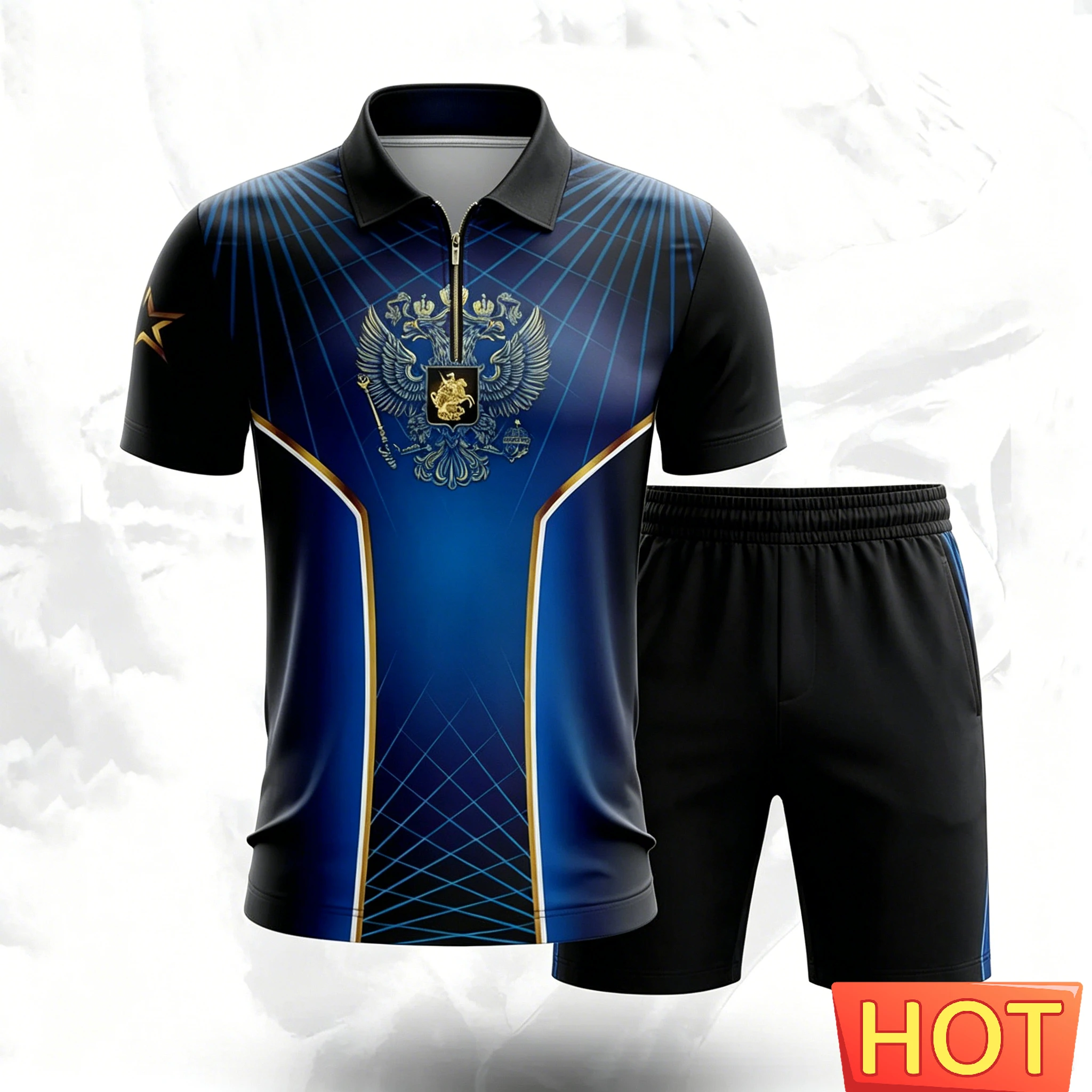 Men's Summer Zip Polo Shirts S - огляд і ціна Men'S Fashion Polo Shirt