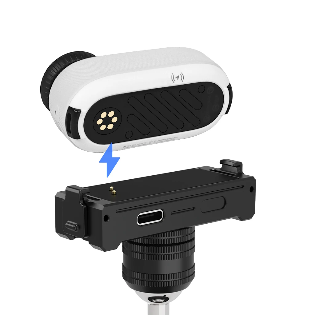 Base magnética de doble cabezal de bola giratoria 360 para GoPro 13 para DJI OSMO360 Action 3/4/5 Pro Insta360 Go3 X4 soporte para trípode de cámara de acción
