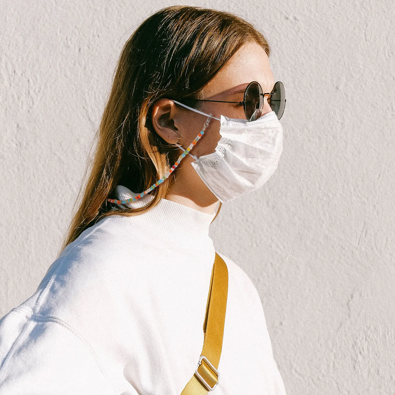 قطعتان من القناع المضاد للفقدان، متين وقابل لإعادة الاستخدام وسهل الحمل، هدية عملية للاستخدام الداخلي والخارجي، سلسلة تعليق #6