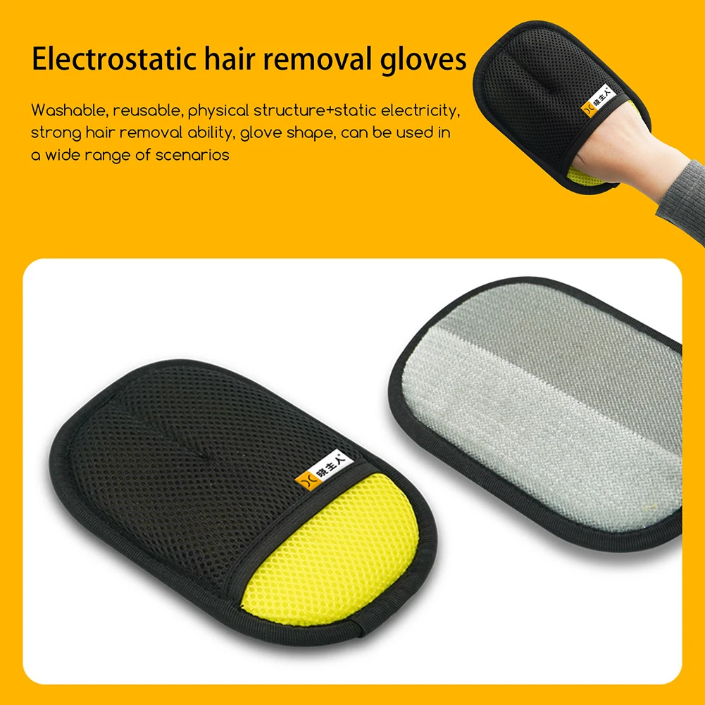 Pet Hair Remover Glove For Cats Reusable Pet Hair Remover Mitt Portable Dog Cat Hair Remover Static Removal Gloves For Pet Hair - Image 6