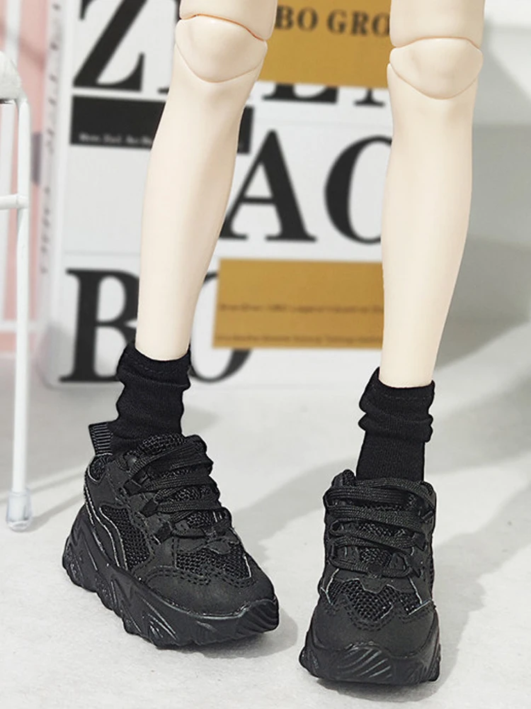 D09-P743 HaD10-P028 Handmade Toy 1/4 Soom CD2 MSD MDD Uncle Bjd Doll Accessories Simple Sport Shoes Black White 1pair