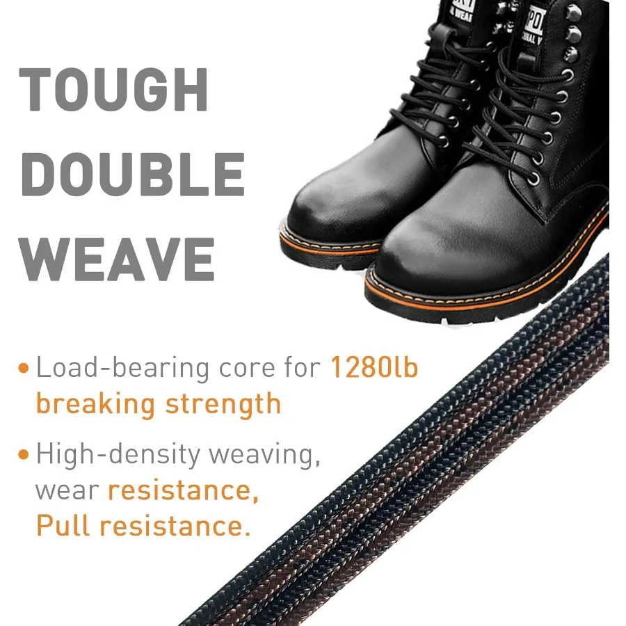 أربطة أحذية بديلة للعمل شديدة التحمل، أوتار أحذية بديلة أقوى من الفولاذ أو كيفلر #5