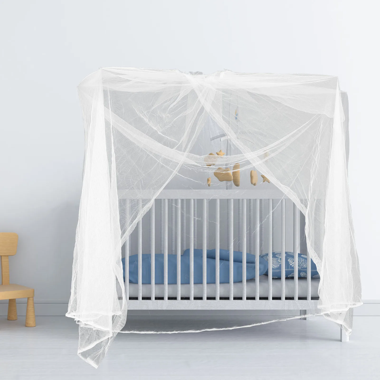 

Baby Crib Canopy Universal Fit Easy Install Nordic Cute Door Opening Mosquito Net for Infant Bed Protection Baby Net for Bed