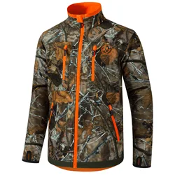 BASSDASH Men’s Reversible Insulated Hunting Jacket Lightweight Silent Water Resistant Windproof Camo Fishing Winter Coat