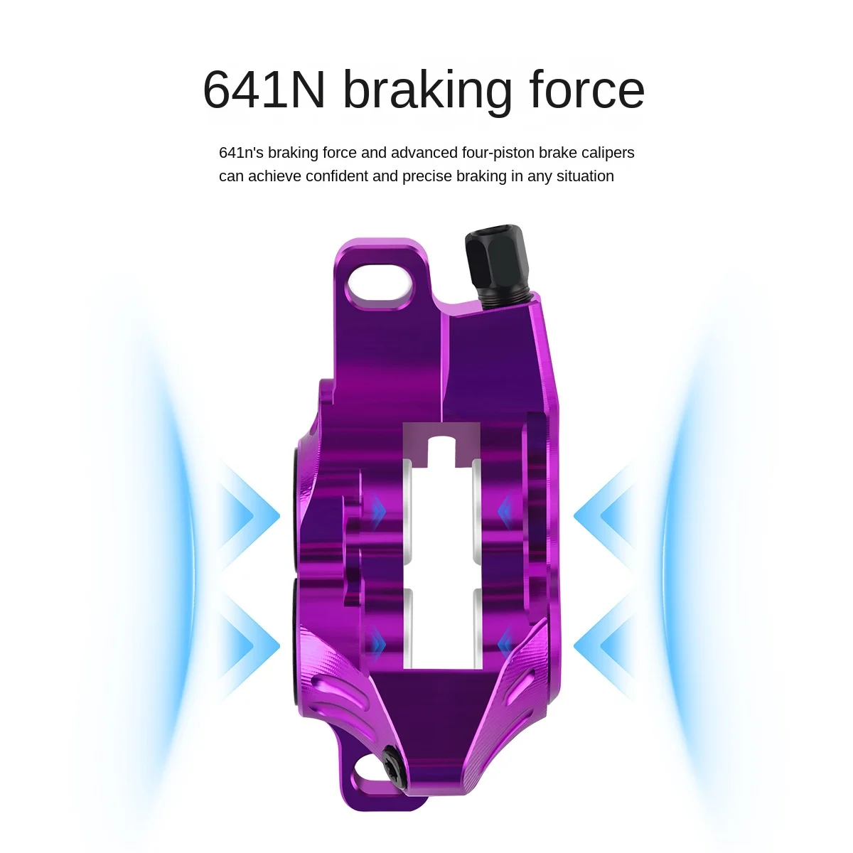 Customizable Logo Four-Piston Aluminum Disc Brake With 4 Levers Oil Pressure Bilateral System For Mountain Bike