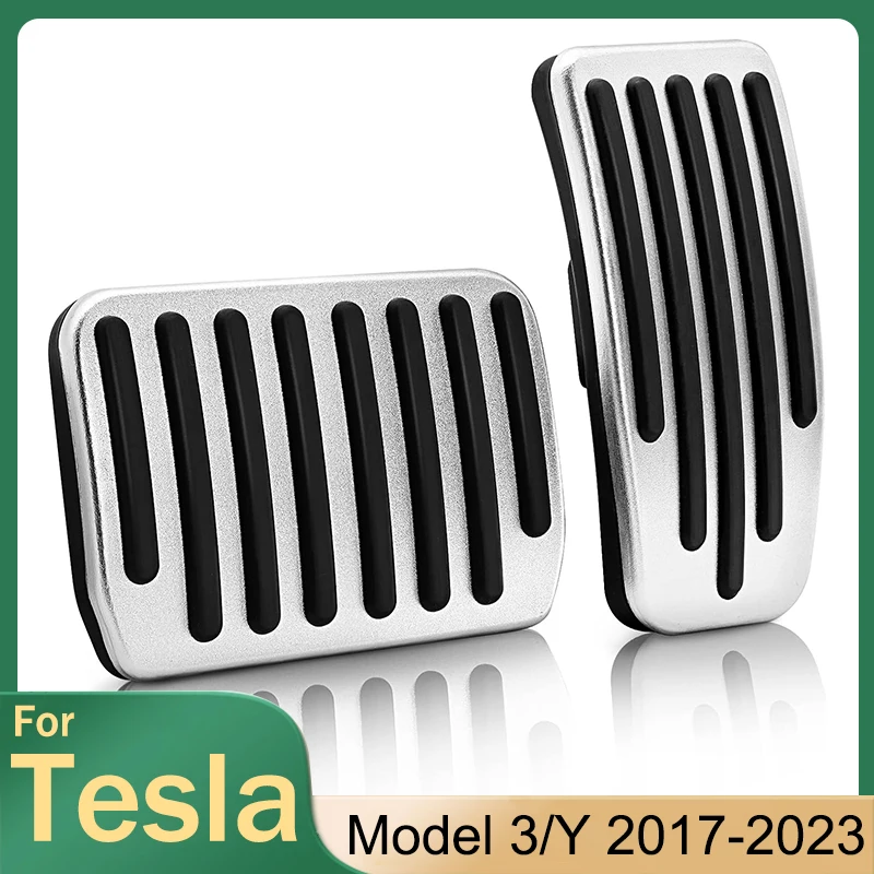 

Для педальных колодок Tesla Model3 2023, чехлы для моделей 3 Y 2022, аксессуары, металлический автомобильный упор для педалей акселератора, модель Tesla Three ModelY