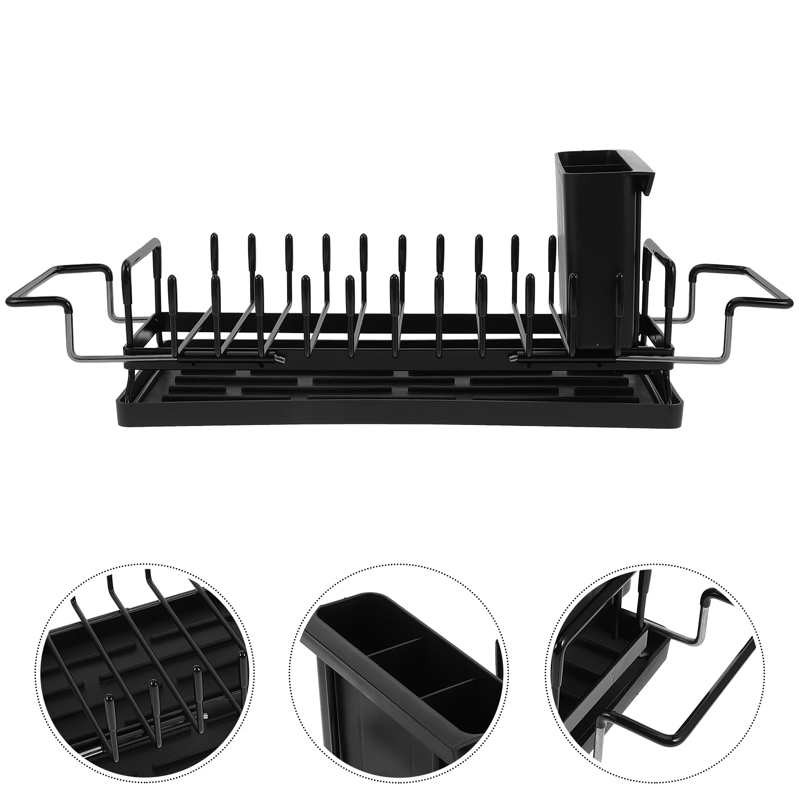 

Kitchen Dish Rack Water Trough Dinnerware with Drain Drying over The Sink for Dishes Strainer Drainer