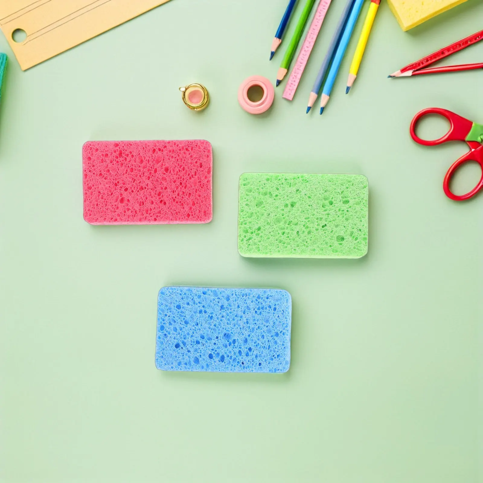 6Pcs Multipurpose Painting Texture Sponge Drywall Repair Tool Knockdown Patch Sponge Ceiling Wall Stipple Finish